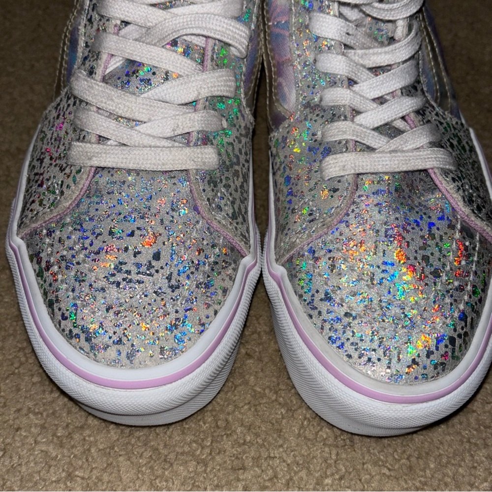 Vans Women's Size 7 Sk8 Hi Platform Sneakers Shoes Butterfly Dreams Purple - Picture 5 of 12
